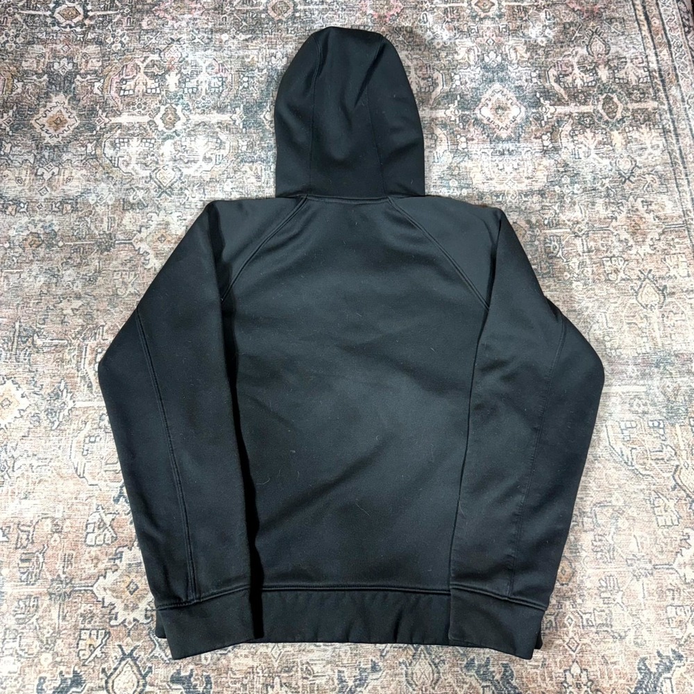 The North Face Pioneer Peak Hoodie Men S Black Fleece Lined Zip-Up Raglan Sleeve - Picture 3 of 8
